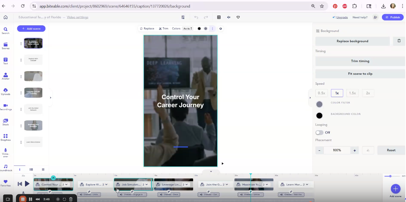 Preview of the AI tool screencast